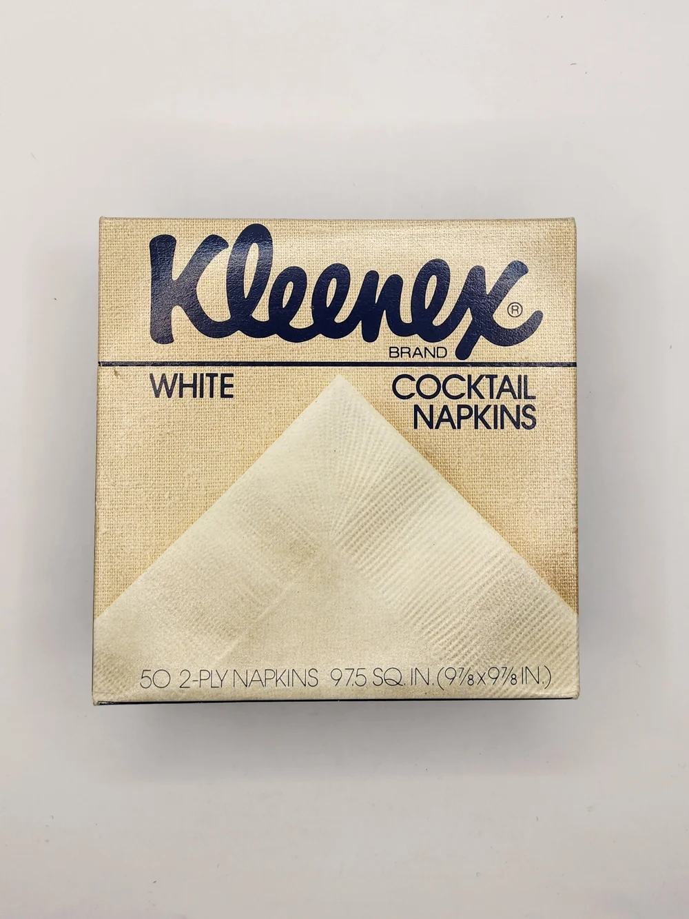 Vintage 1981 Kleenex‎ Cocktail Napkins White 2 ply